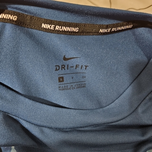 Nike Just Do It Longsleeve Blue Activewear Running Top Size Small - Picture 8 of 11